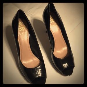 Vince Camuto  Black Patent Stiletto Heels 8.5